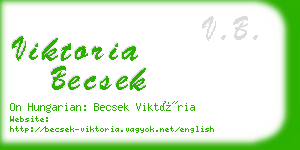 viktoria becsek business card